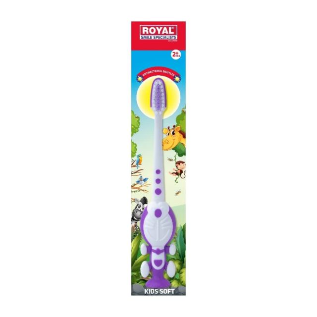 Smile Specialist Safari Kids Toothbrush With Kid Soft Bristles | Antibacterial with Compact Brush Head for Deep and Complete Oral Care (Pack of 6)