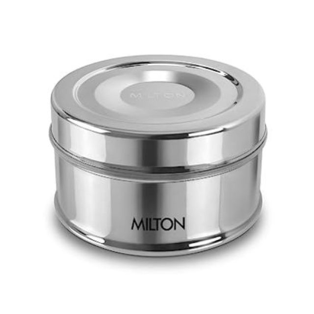 Milton Steel Snack Stainless Steel Tiffin, 700 ml, Steel Plain