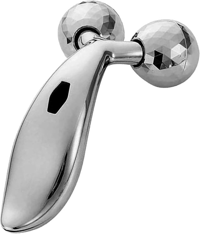 3D Face Roller & 3D Body Massager – Silver Manual 3D Massager | Double Ball 360° Rotate Face Lifting Tool